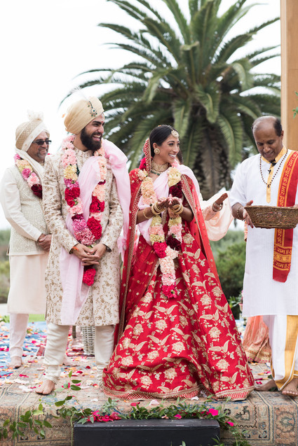 Colorful luxe Indian wedding at Bacara in Santa Barbara