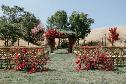 A rustic barn wedding at Red Barn Ranch inspired by berries and summer flowers