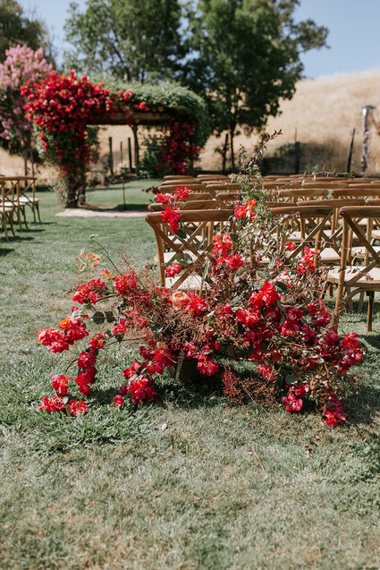 A rustic barn wedding at Red Barn Ranch inspired by berries and summer flowers