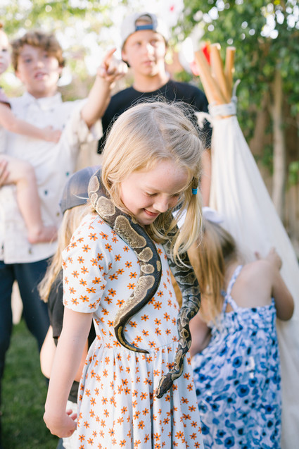 Backyard camp-themed 5th birthday party