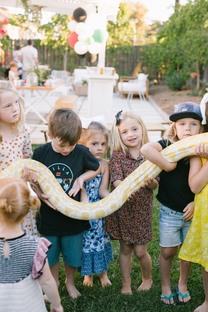 Backyard camp-themed 5th birthday party