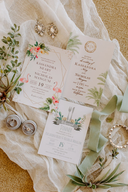 Luxe pink Palm Springs wedding at The Pond Estate