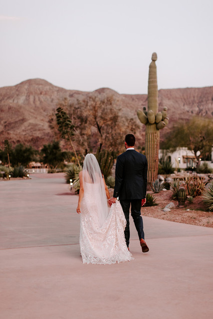 Luxe pink Palm Springs wedding at The Pond Estate
