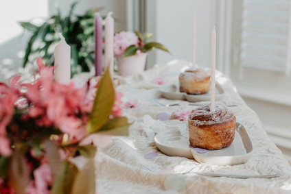 4th birthday breakfast party at home for twin girls