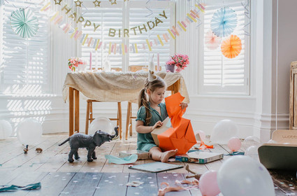 4th birthday breakfast party at home for twin girls