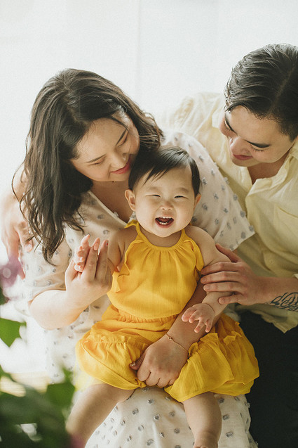 Elegant floral first birthday Korean Dol with peonies