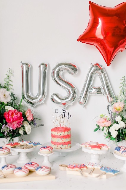 Red, white, and blue kids 4th of July party Inspiration