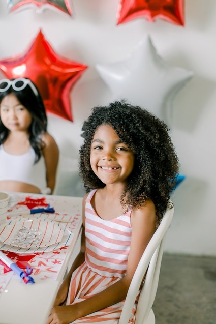 Red, white, and blue kids 4th of July party Inspiration