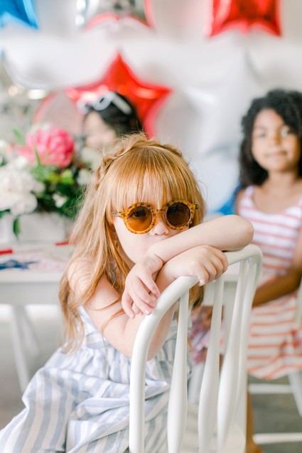 Red, white, and blue kids 4th of July party Inspiration