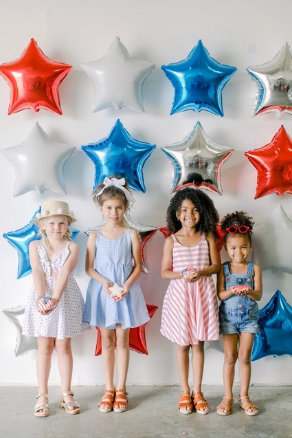 Red, white, and blue kids 4th of July party Inspiration