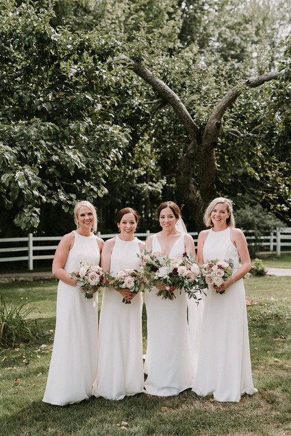 White bridesmaid dresses