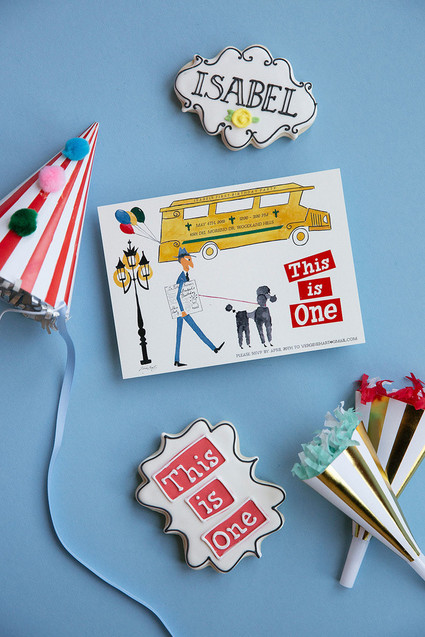 Modern circus 1st birthday party