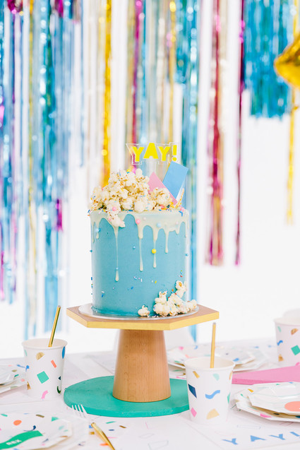 Colorful kids birthday cake