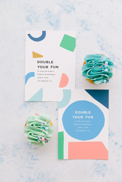 Confetti inspired birthday invite