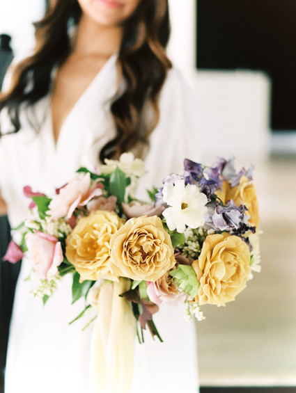 Yellow bridal bouquet