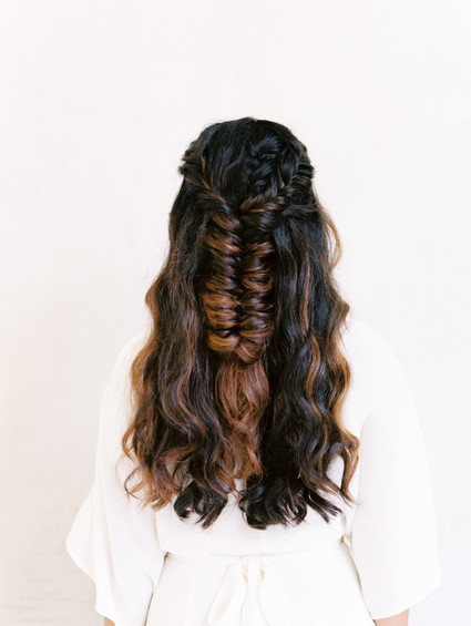 Fishtail braid for bride
