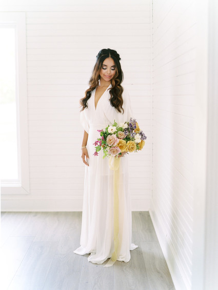Yellow bridal bouquet