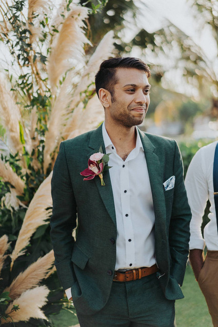Tropical groom's fashion