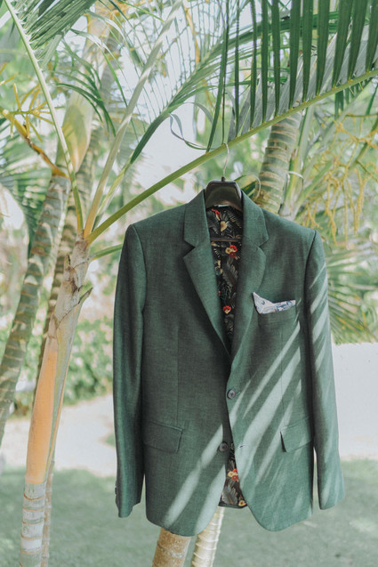 Tropical groom's suit