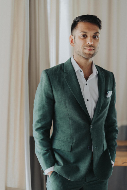 Tropical groom's fashion