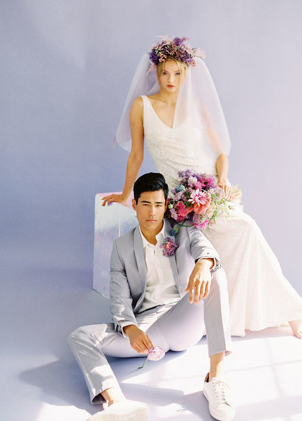 Modern pastel iridescent wedding ideas