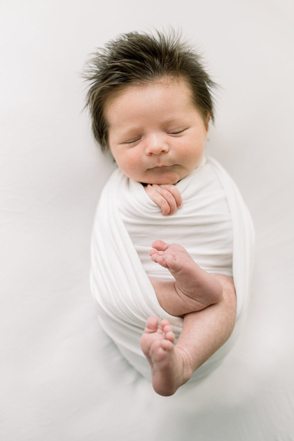 Bright white newborn photography