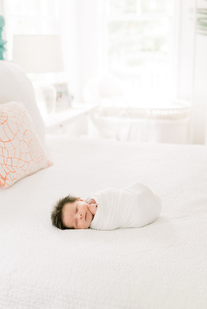 Bright white newborn photography