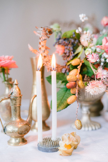 Fall floral tablescape