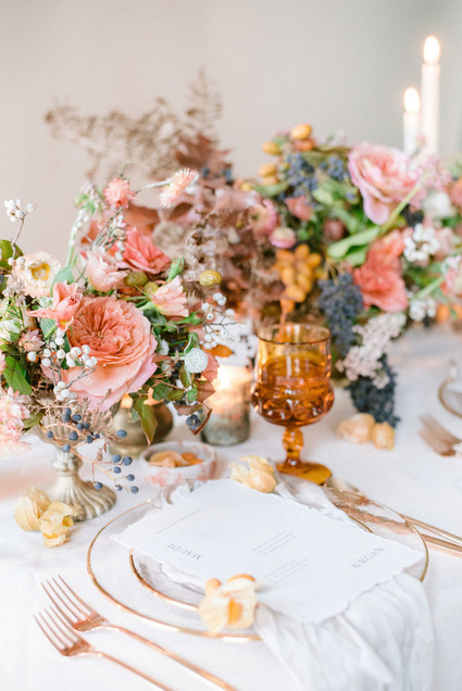 Fall floral tablescape