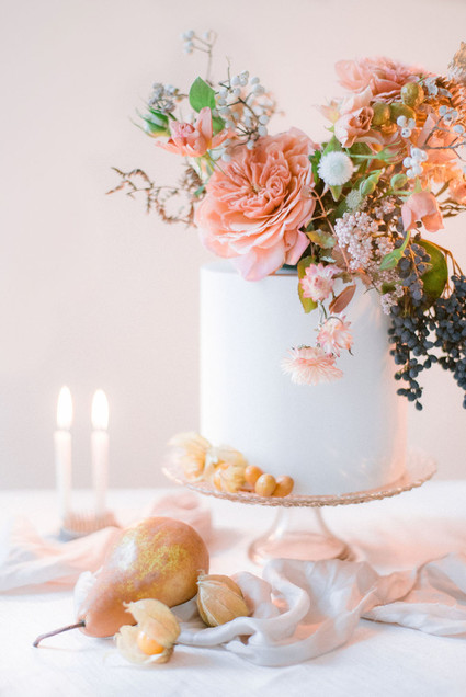 Fall floral cake