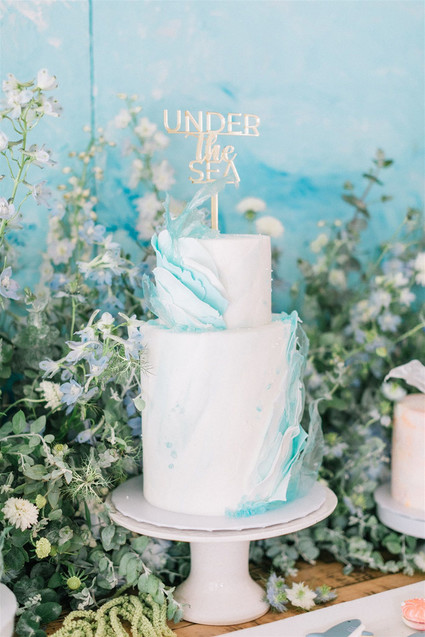 Sharks and mermaids joint birthday pool party