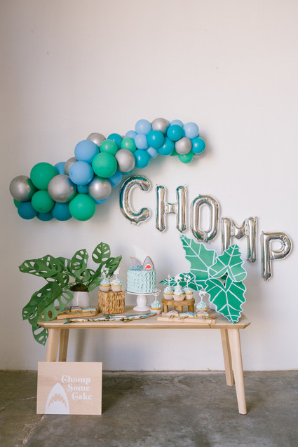 Boys shark themed birthday