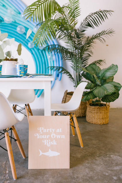 Boys shark themed birthday