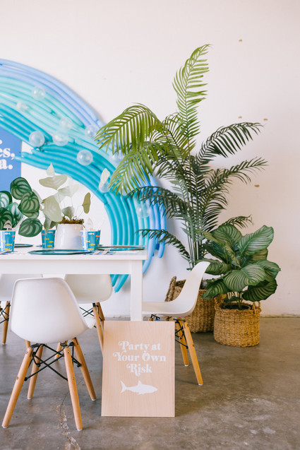 Boys shark themed birthday