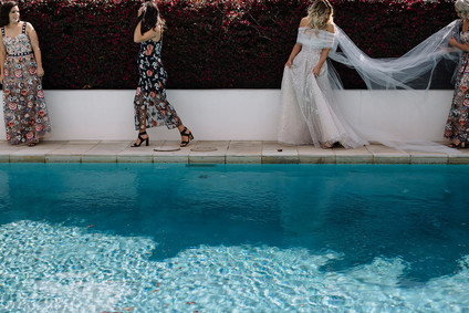 Printed bridesmaids
