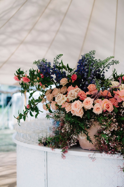 Pink wedding flowers