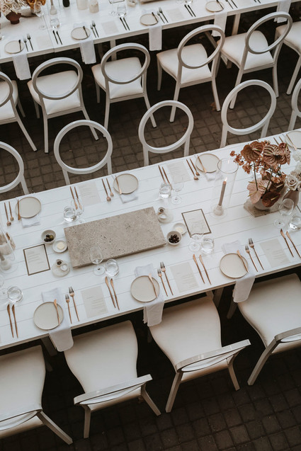 Modern earth tone tablescape