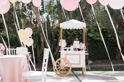 Pink floral French first birthday party