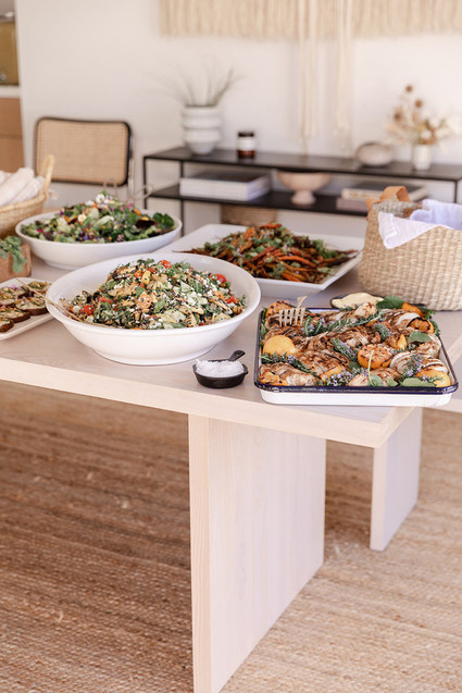 summer baby shower with dried florals