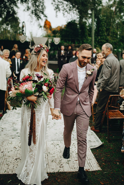 Bohemian wedding ceremony