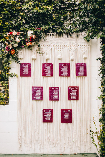 Boho wedding decor