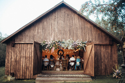 Rustic summer barn wedding