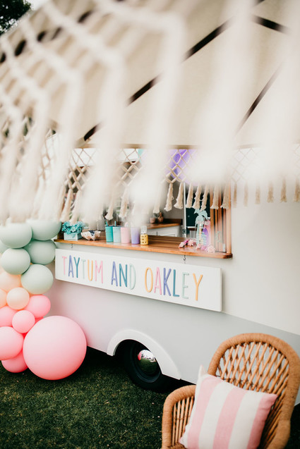 Rainbow pastel twin birthday party Inspiration