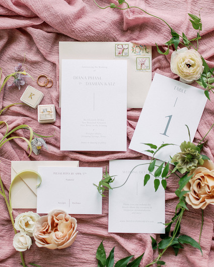 Romantic wedding invitations