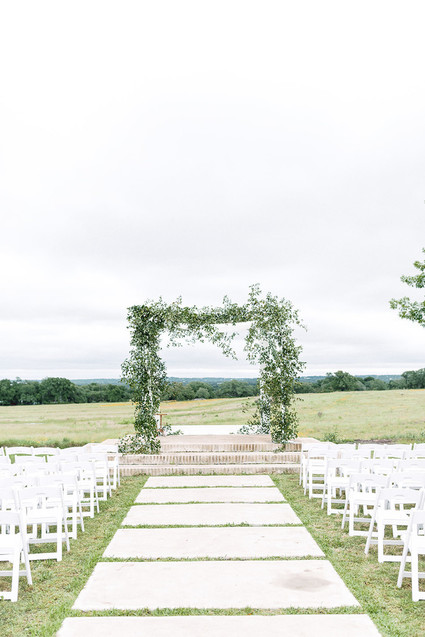 Greenery on chuppah