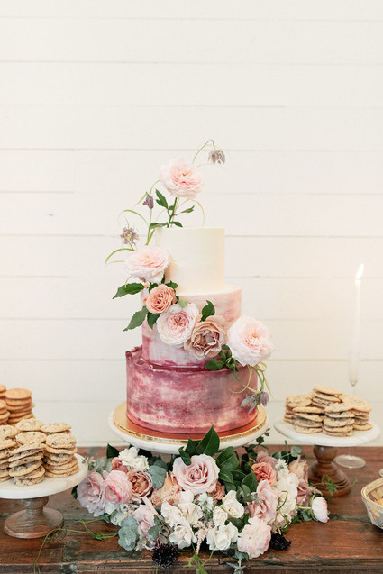 Floral wedding cake