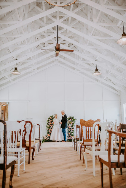 White wedding venue