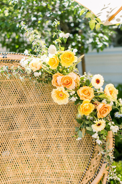 Blue + yellow celestial themed baby shower Inspiration