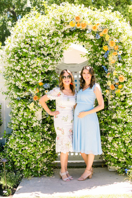 Blue + yellow celestial themed baby shower Inspiration