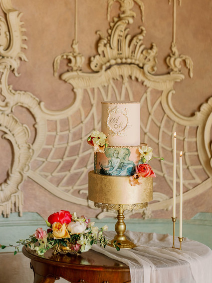 Elegant european wedding cake